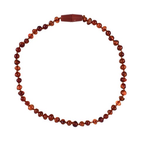 Collier ambre foncée bébé